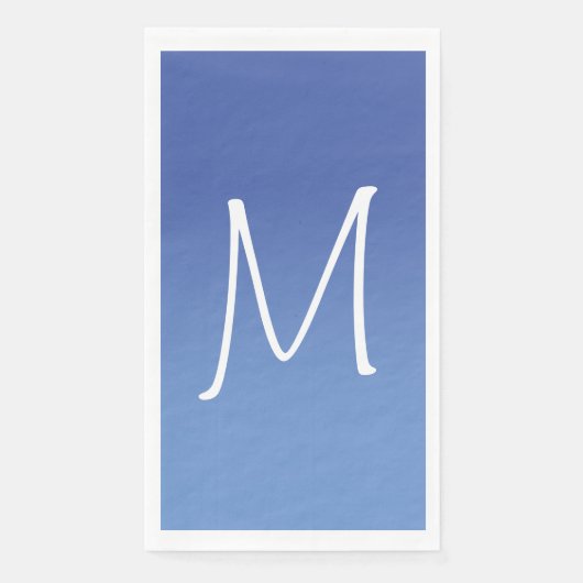 Monogram gemiddelde en Cornflower Blue Servet (Voorkant)