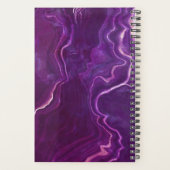 Monogram Geode Dark Paars Black Abstract Agate Planner (Achterkant)