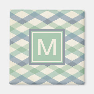 Monogram   Geometrisch pasteipatroon Magneet