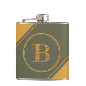 Monogram Geometrische diagonaal Mango Moss Green F Heupfles (Voorkant)