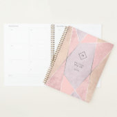 Monogram Geometrische rendy Roos Gold Pink Silver Planner (Display)