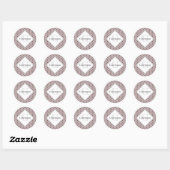 Monogram Geometrische Warm Neutrals Polka Dot Flow Ronde Sticker (Vel)