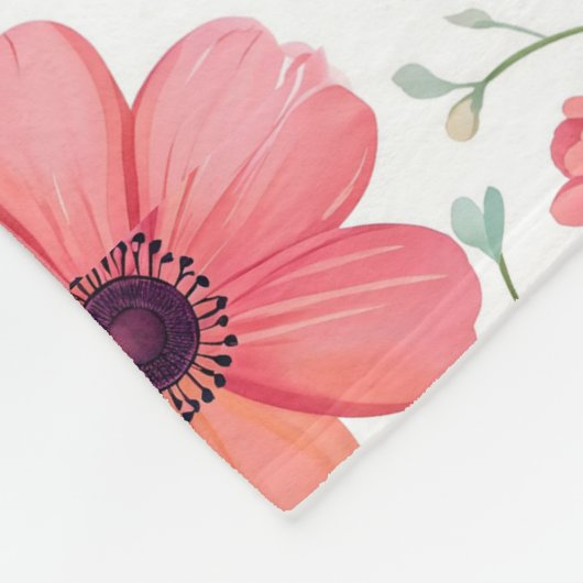 Monogram gepersonaliseerd fleece deken (Hoek)