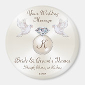 Monogram Gepersonaliseerd, Huwelijksgunsten GOEDKO Magneet (Voorkant)