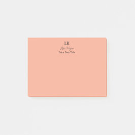 Monogram Gepersonaliseerd Initialen Naam en titel Post-it® Notes