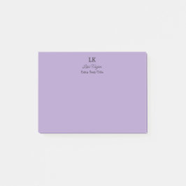 Monogram Gepersonaliseerd Initialen Naam en titel Post-it® Notes