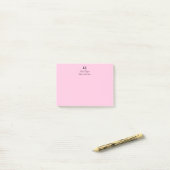 Monogram Gepersonaliseerd Initialen Naam en titel Post-it® Notes (Op bureau)