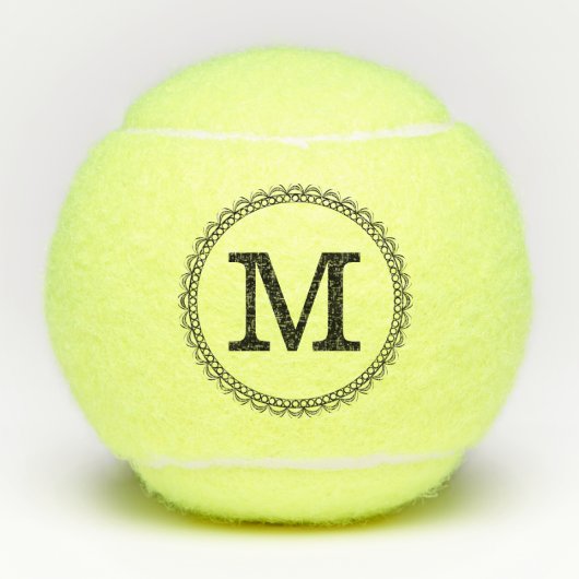 Monogram gepersonaliseerd Modern #2 Tennisballen (Voorkant)