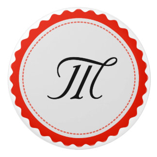 Monogram gepersonaliseerd Modern #6 Keramische Knop