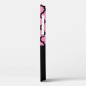 Monogram Gepersonaliseerd Monogram Roze Zwart Diam Case-Mate iPhone Case (Achterkant / Links)