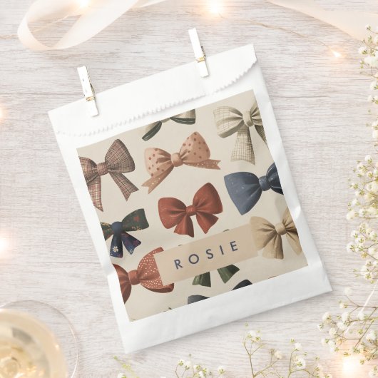 Monogram Gepersonaliseerd Retro  Boogpatroon Bedankzakje (Geknipt)