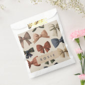 Monogram Gepersonaliseerd Retro  Boogpatroon Bedankzakje (Gezegeld)