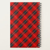 Monogram Gepersonaliseerd rood tartaan geruite pat Planner (Achterkant)