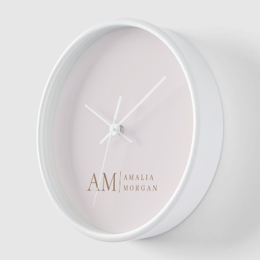 Monogram gepersonaliseerd roze Initiaal en naam (Hoek)