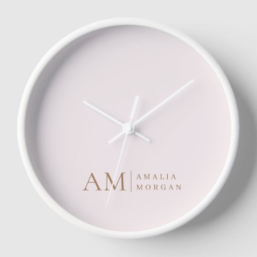 Monogram gepersonaliseerd roze Initiaal en naam (Voorkant)