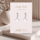 Monogram gepersonaliseerd roze Initiaal en naam Visitekaartje