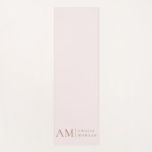Monogram gepersonaliseerd roze Initiaal en naam Yogamat (Voorkant)