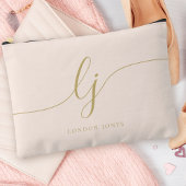 Monogram gepersonaliseerd roze Initiaal naam roze  Etui