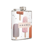 Monogram Gepersonaliseerd Schattige Popsicle Patro Heupfles (Rechts)
