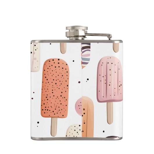 Monogram Gepersonaliseerd Schattige Popsicle Patro Heupfles (Achterkant)