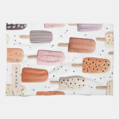 Monogram Gepersonaliseerd Schattige Popsicle Patro Theedoek (Horizontaal)