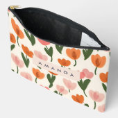 Monogram Gepersonaliseerd Schattige Spring Tulip P Etui (Open)