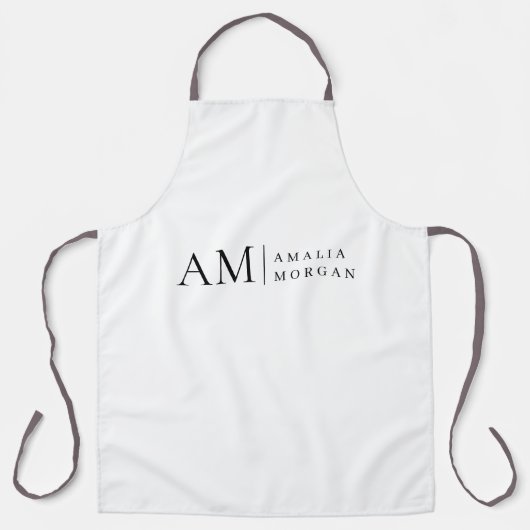 Monogram gepersonaliseerd Schort (Voorkant)