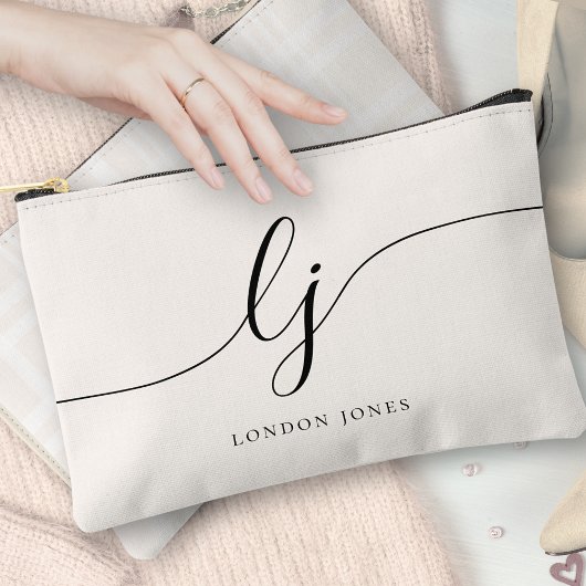 Monogram Gepersonaliseerd Script Initiaal Naam Pla Etui