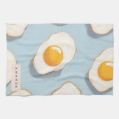 Monogram Gepersonaliseerd Sunny Side Up Egg Patroo Theedoek (Horizontaal)