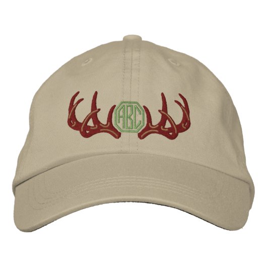 Monogram gepersonaliseerd White Tail Deer Antlers Pet (Voorkant)