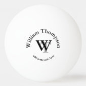 Monogram . gepersonaliseerd wit pingpongballen (Voorkant)