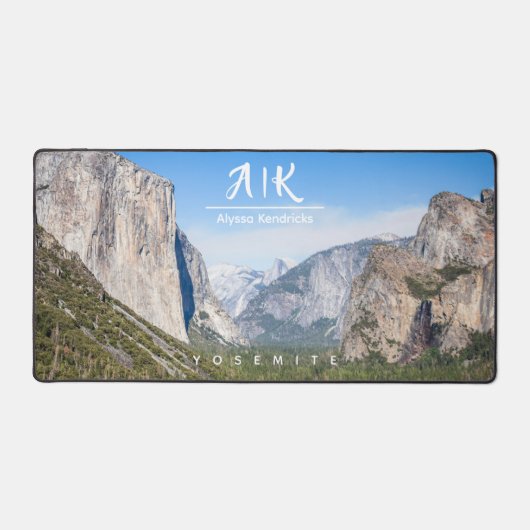 Monogram gepersonaliseerd Yosemite Bureaumat (Voorkant)