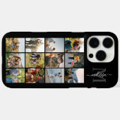 Monogram gepersonaliseerde 12 fotocollage Case-Mate iPhone case (Achterkant (horizontaal))