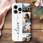 Monogram gepersonaliseerde 4 fotocollage Case-Mate iPhone case