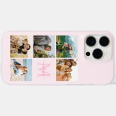 Monogram gepersonaliseerde 5 fotocollage Case-Mate iPhone case (Achterkant (horizontaal))