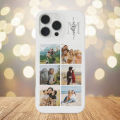Monogram gepersonaliseerde 6 fotocollage Case-Mate iPhone case
