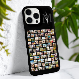 Monogram gepersonaliseerde 88 fotocollage iPhone 16 pro max hoesje