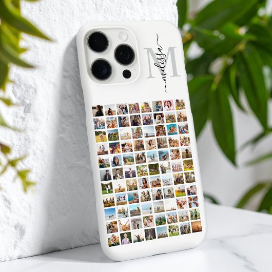 Monogram gepersonaliseerde 88 fotocollage Case-Mate iPhone case