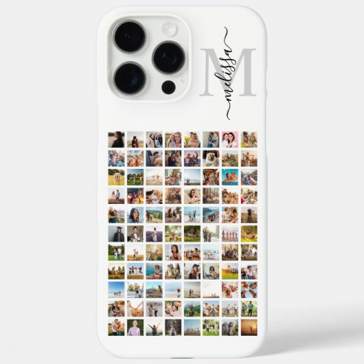 Monogram gepersonaliseerde 88 fotocollage Case-Mate iPhone case (Achterkant)