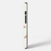 Monogram gepersonaliseerde chic leaves design brow Case-Mate iPhone case (Achterkant / Links)