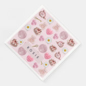 Monogram Gepersonaliseerde Coquette  Zeeschelp Servet (Hoek)