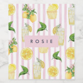 Monogram Gepersonaliseerde Coquette  Zeeschelp Wijn Etiket (Enkel label)