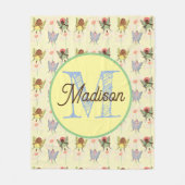 Monogram gepersonaliseerde fee fleece deken (Voorkant)