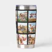 Monogram gepersonaliseerde fotocollage geïsoleerde drinkbeker (Achterkant)