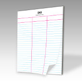 Monogram Gepersonaliseerde Naam Drie Kolom Notitie Notitieblok