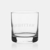 MONOGRAM GEPERSONALISEERDE NAAM INITIAAL CUSTOM WHISKY GLAS (Achterkant)