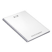 Monogram Gepersonaliseerde Naam Professioneel Mini Notitieboek (Rechterzijde)