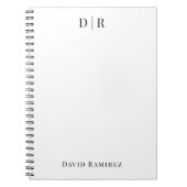Monogram Gepersonaliseerde Naam Professioneel Mini Notitieboek (Voorkant)