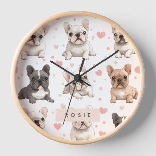 Monogram gepersonaliseerde Schattige Franse Bulldo