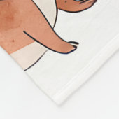 Monogram gepersonaliseerde Schattigee teckel hond Fleece Deken (Hoek)